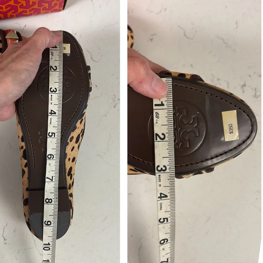 Tory Burch Asher Smoking Slipper - Cheetah Print - Calf Hair Size 7 NEW